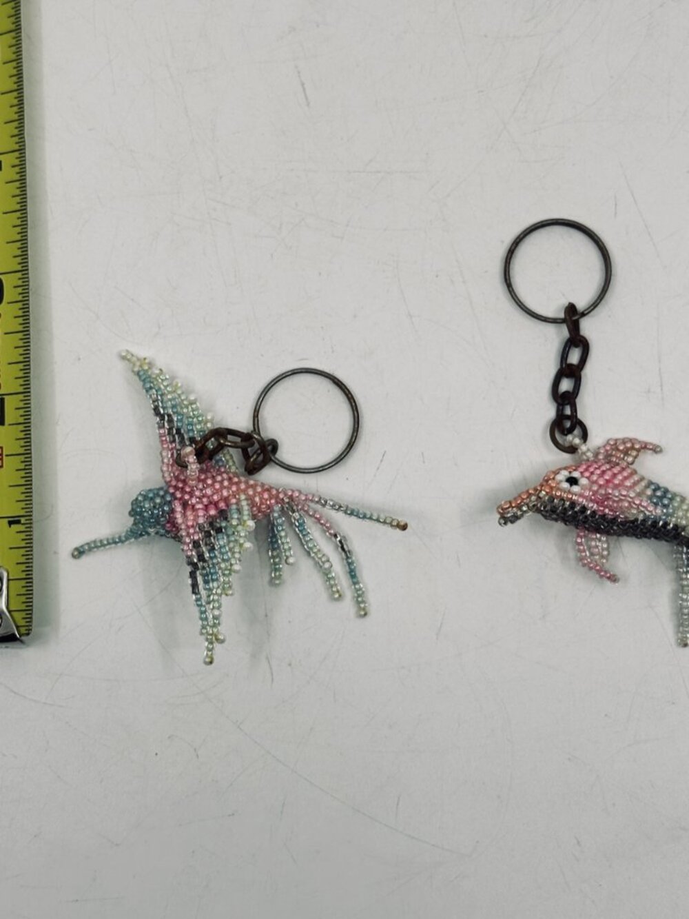 Huichol Beaded Hummingbird Keychains - Set of 2 - Picture 4 of 4